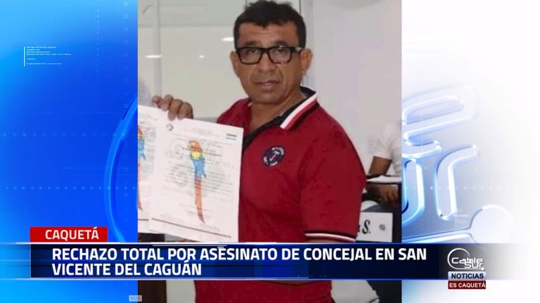 El gobernador del departamento de Caquetá rechazo el asesinato del concejal Eduardo Cedeño de San Vicente del Caguán García pide a las autoridades esclarecer los hechos a las autoridades.