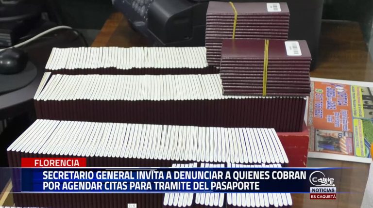 El secretario general manifestó que ya se dio la reanudación del pasaporte en el segundo piso de la gobernación el trámite de este documento es personal e invita a denunciar a la persona que cobre para agendar citas.