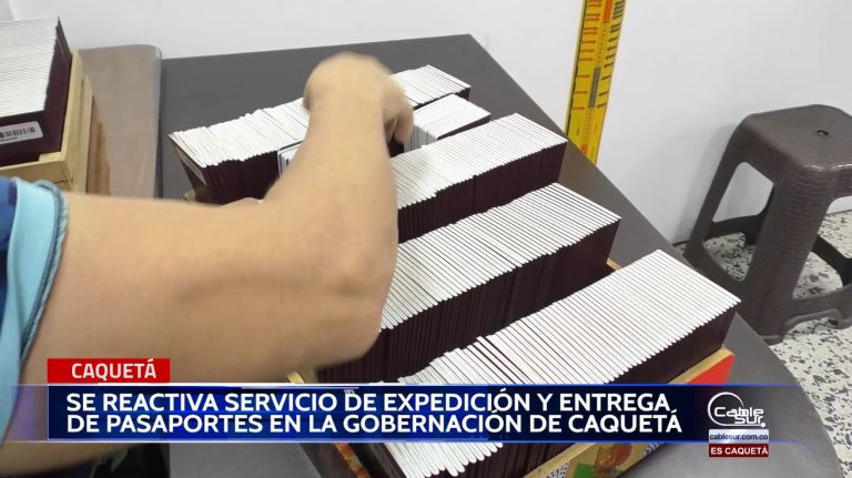 Se reactivan servicio de expedición y entrega de pasaportes en la gobernación del Caquetá.