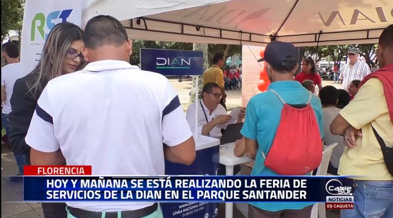 Feria de servicios de la Dian se realiza en el parque Santander durante el día de hoy y mañana.