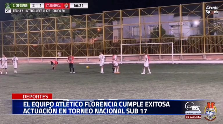 El equipo atlético Florencia cumple exitosa actuación en torneo Nacional sub 17