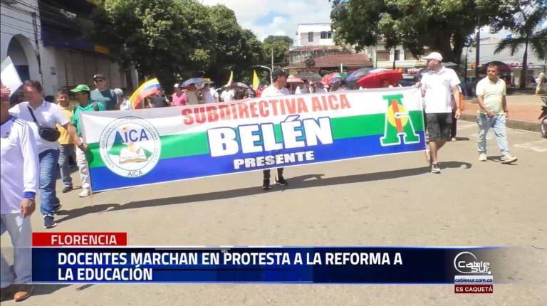 Profesores de Caquetá se dieron cita en la ciudad de Florencia donde marcaron por las principales vías , piden archivar el proyecto de la reforma a la educación que se tramita en el congreso.