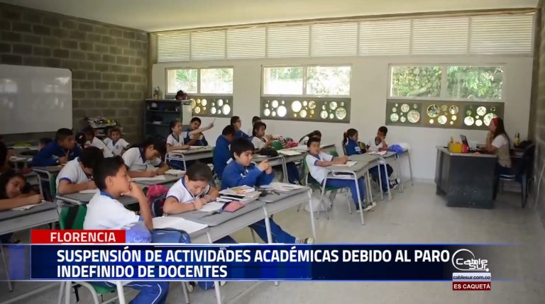 Ante el paro indefinido decretado por Fecode la secretaria de educación de Florencia suspende la actividad académica adelantando las vacaciones de mitad de año.