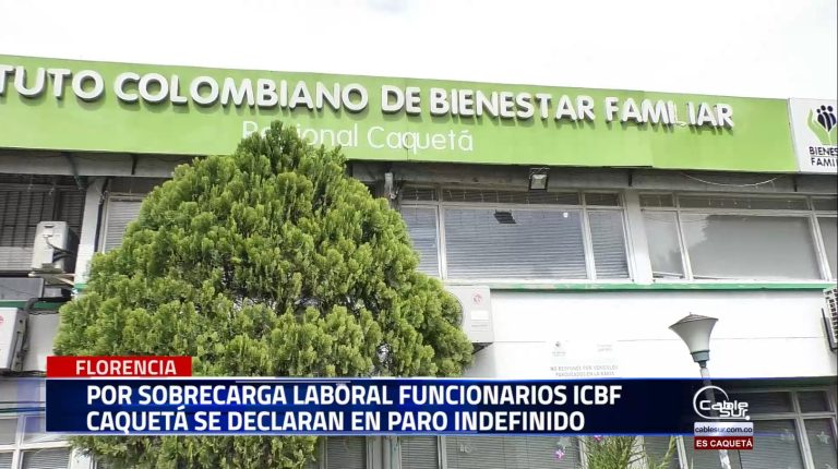 Funcionarios del Instituto Colombiano de Bienestar Familiar regional Caquetá declararon el paro indefinido el motivo sobrecarga laboral por falta de personal.