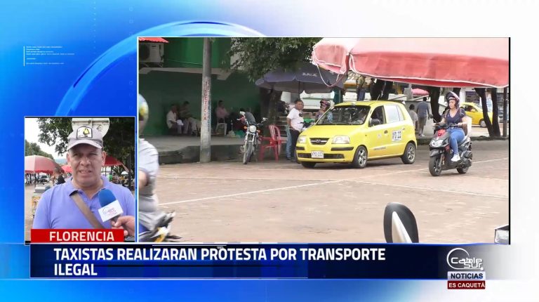 Los taxistas en Florencia realizaron protesta ante el incumplimiento al control de trasporte ilegal.