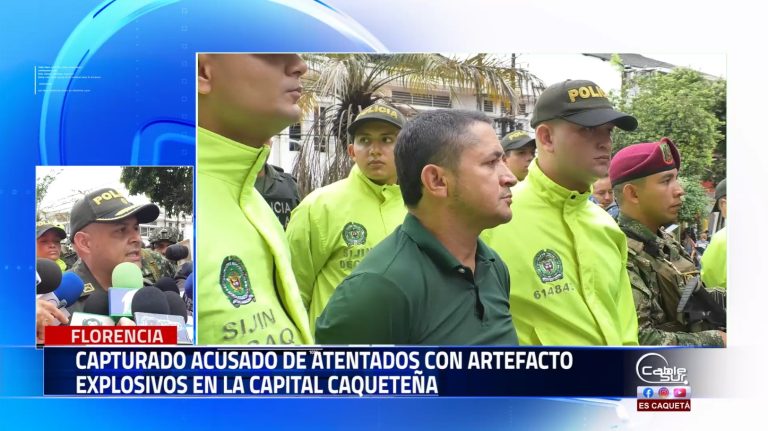 Persona sindicada de cometer actos delictivos contra las instalaciones de la alcaldía de Florencia y sector comercio, fue presentada a los medios de comunicación.