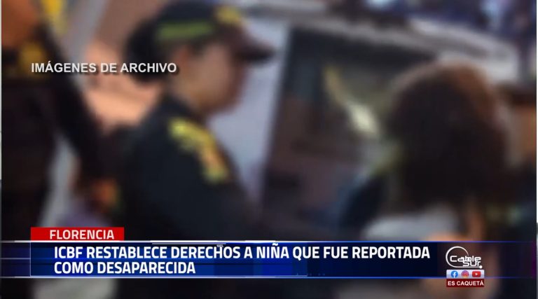 El Instituto Colombiano de Bienestar Familiar (ICBF) brinda atención y acompañamiento psicosocial a una niña de 13 años, quien fue reportada como desaparecida por sus padres en la ciudad de Bogotá.