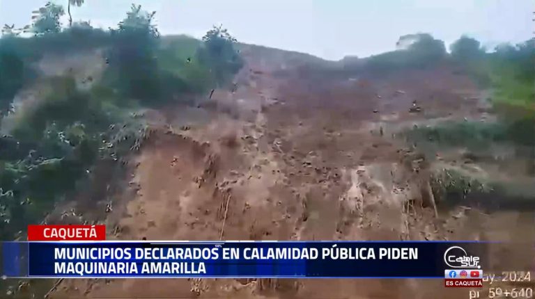 Declarada la calamidad pública se espera que llegue la maquinaria amarilla a atender las vías afectadas por la ola invernal.