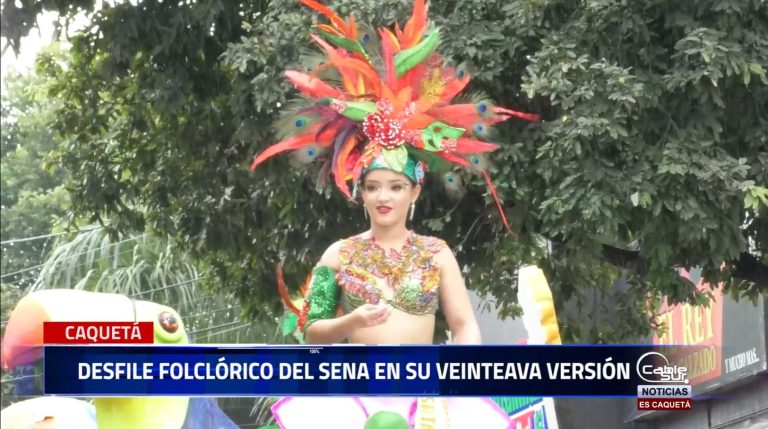 Por las principales vías de la ciudad de Florencia se realizó el desfile folclórico del Sena en el que participan cinco candidatas en su versión 20.