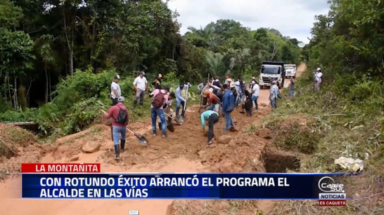 Con rotundo éxito arrancó en la montañita, el programa el alcalde en las vías.