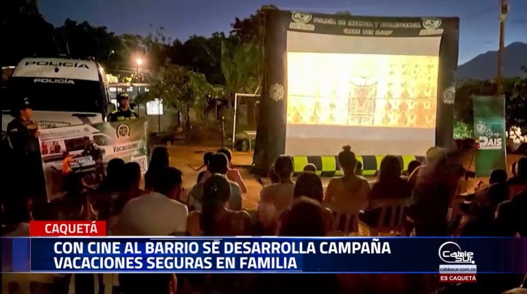 Con Cine al barrio se desarrolla la campaña vacaciones seguras.