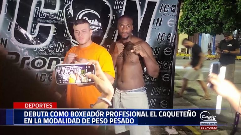 debuta como boxeador profesional el caqueteño en la modalidad de peso pesado.