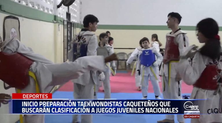 Inicio preparación taekwondistas caqueteños que buscarán clasificación a juegos juveniles Nacionales.