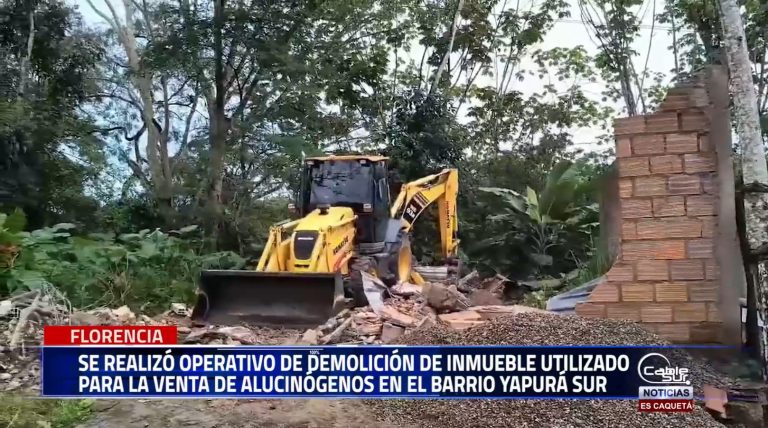 Se realizó un operativo de demolición de un inmueble que venía siendo utilizado para venta y consumo de estupefacientes, representando un riesgo significativo para los habitantes de ese sector de la ciudad.