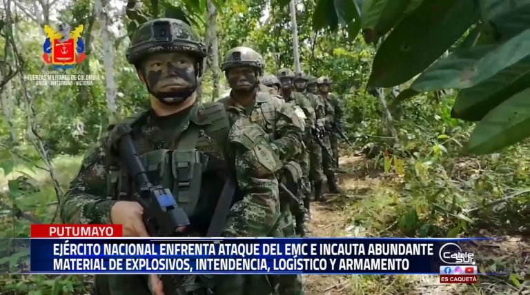 El Ejército Nacional, reaccionaron ante un violento ataque que fue perpetrado en la vereda alto barandas, del Municipio de Puerto Guzmán, Putumayo.