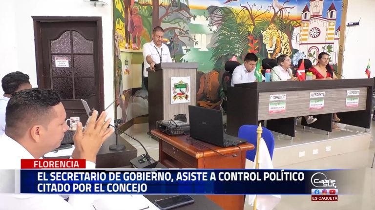 El secretario de gobierno de la ciudad de Florencia atendió el llamado que le hiciese el concejo a control político.