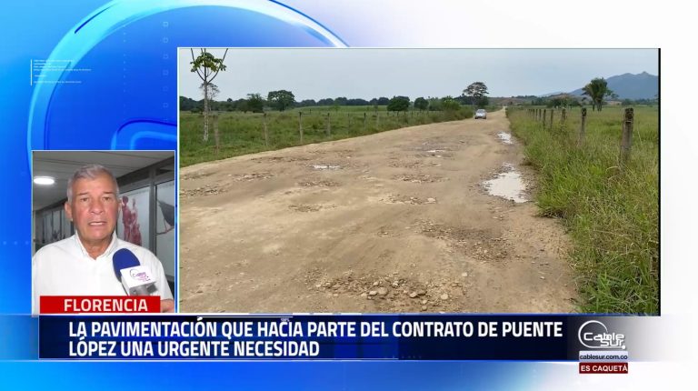 La continuidad del contrato de puente López que incluye cuatro kilómetros de pavimentación contribuiría con la vía alterna requerida ante el riesgo del antiguo puente Matiki.