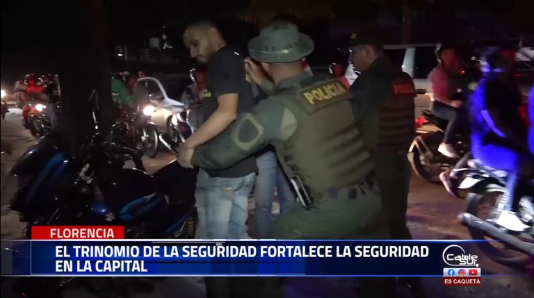 El trinomio de la seguridad continúa fortaleciendo la seguridad en Florencia.