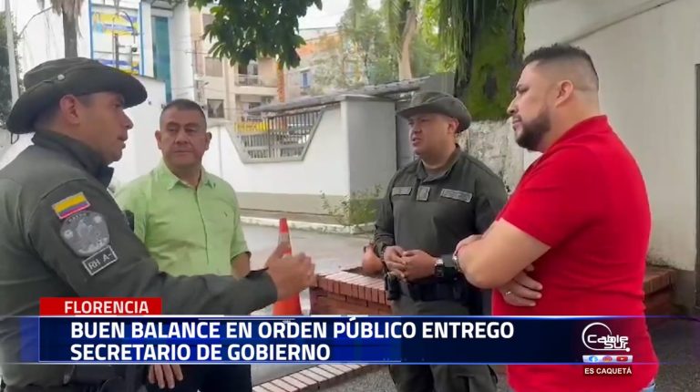 El secretario de gobierno de Florencia dio un balance de las acciones realizadas durante el pasado fin de semana en materia de orden público.