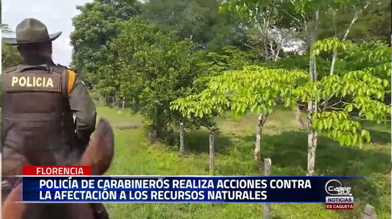 Con acciones de vigilancia y control la Policía de Carabineros Seccional Caquetá realizan acciones tendientes a proteger los recursos naturales al igual que dar seguridad al sector rural.
