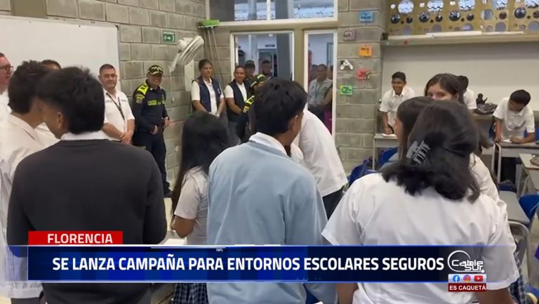 En la institución educativa los pinos de la ciudad de Florencia se lanzó la campaña “vamos seguros al colegio”.