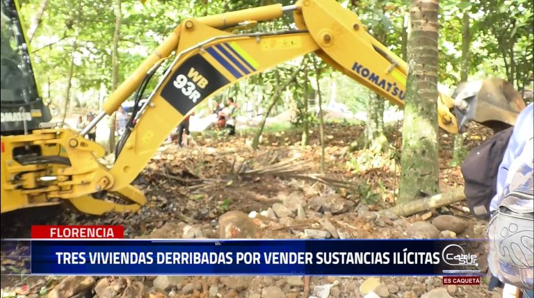 En el barrio la floresta se realizó el derribamiento de tres casas en las cuales se comercializaban sustancias alucinógenas.