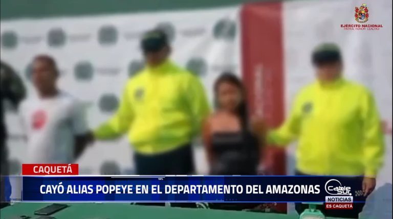 En un trabajo conjunto, coordinado e interinstitucional con la fuerza aérea colombiana, la Policía Nacional y la Fiscalía General de la Nación se capturó a alias Popeye quien era buscado por la comercialización de estupefacientes.