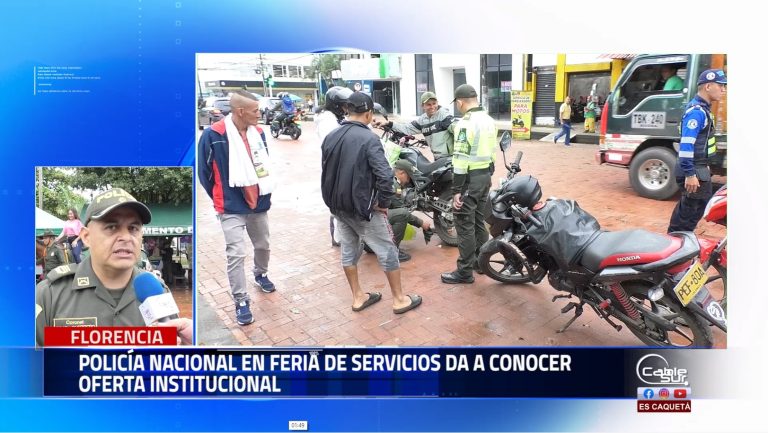 Con toda la oferta institucional la Policía Caquetá realiza una feria en el parque Santander de Florencia uno de los objetivitos invitar a la ciudadanía a denunciar cualquier modalidad del delito.