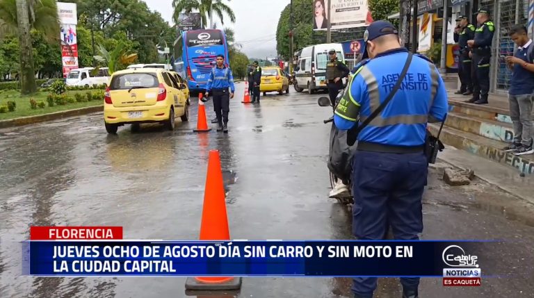 Para este jueves 8 de agosto se decreta día sin carro y sin moto en Florencia, esto se ace con el propósito de intervenir varias vías.
