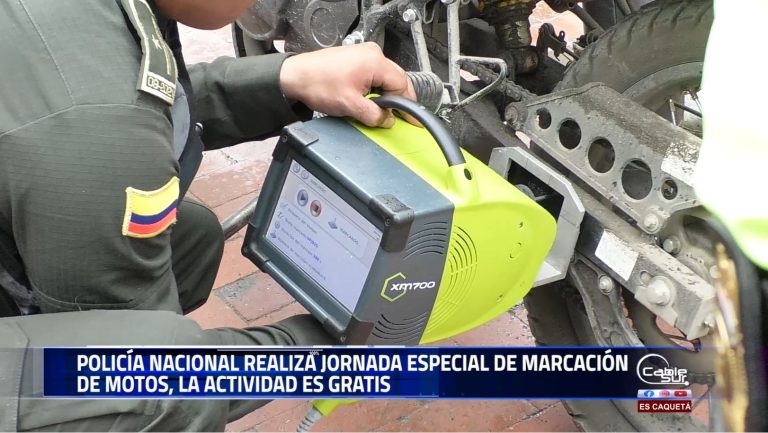 La Policía Nacional realizó jornada masiva de marcación de motocicletas en municipios del departamento de Caquetá.