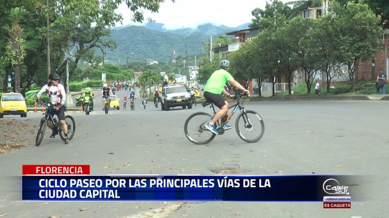 Para este miércoles 7 de agosto se realizara un ciclo paseo por las principales vías de la ciudad de Florencia.