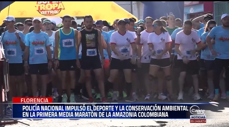 La Policía Nacional de Colombia desempeñó un papel destacado en la primera media maratón de la amazonia colombiana en Florencia.