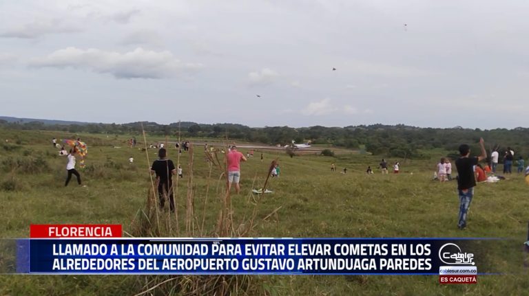 Autoridades hacen un llamado a toda la ciudadanía abstenerse de elevar cometas en los alrededores del aeropuerto Gustavo Artunduaga Paredes.
