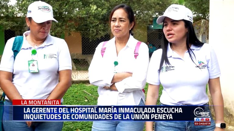 Gerente del Hospital María Inmaculada visito las comunidades de la Unión Peneya jurisdicción del municipio de la Montañita.