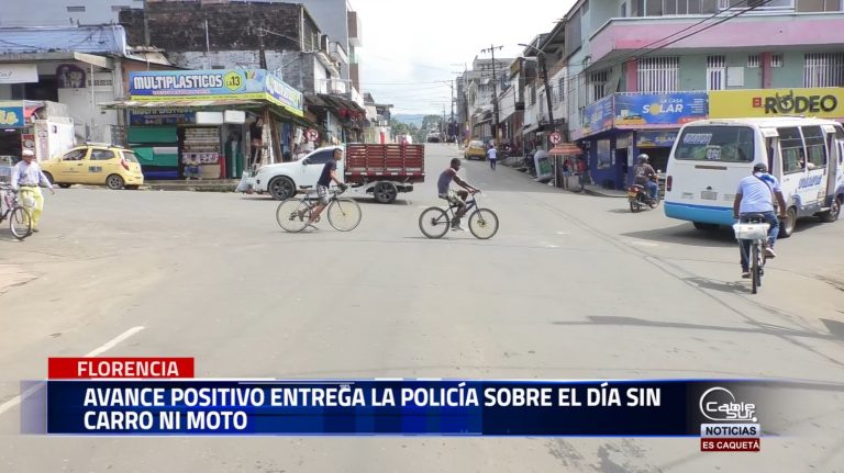 El comandante de Policía departamento de Caquetá da un balance positivo del día sin carro ni moto ya han sido inmovilizados varios vehículos por no acatar la medida.