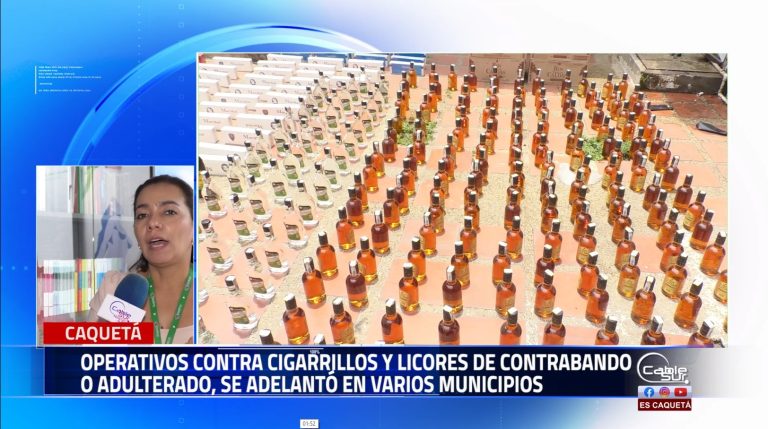 La dirección de tributos departamental en coordinación con Policía y Ejército Nacional dio el decomiso de cigarrillos, licor de contrabando y adulterado en varios municipios del departamento de Caquetá.