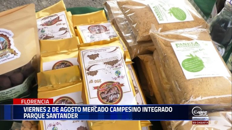 Mercado campesino integral en Florencia, liderado por agencia de desarrollo rural, con el apoyo de la secretaría de Ambiente municipal.