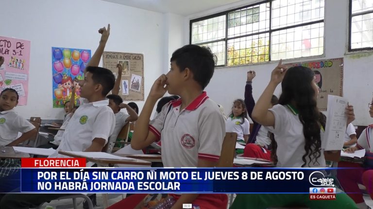 En el perímetro urbano de la ciudad de Florencia no abra jornada escolar debido al decreto del día sin carro y sin moto.