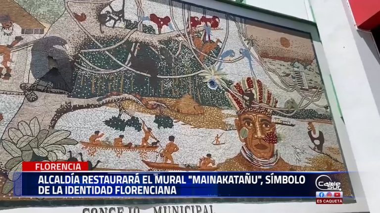 La alcaldía de Florencia, comprometida con la preservación del patrimonio cultural, trabaja con esmero en la restauración del icónico mural «Mainakatañu».