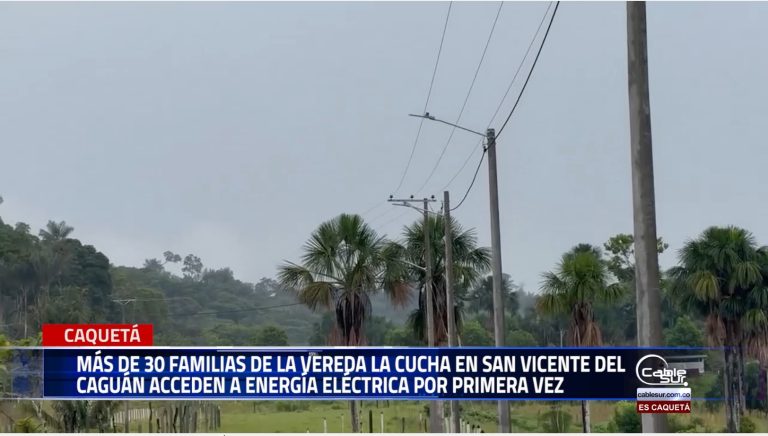 En un histórico avance para la vereda la cucha, ubicada en el municipio de San Vicente del Caguán, más de 30 familias han comenzado a disfrutar de los beneficios de contar con energía eléctrica en sus hogares