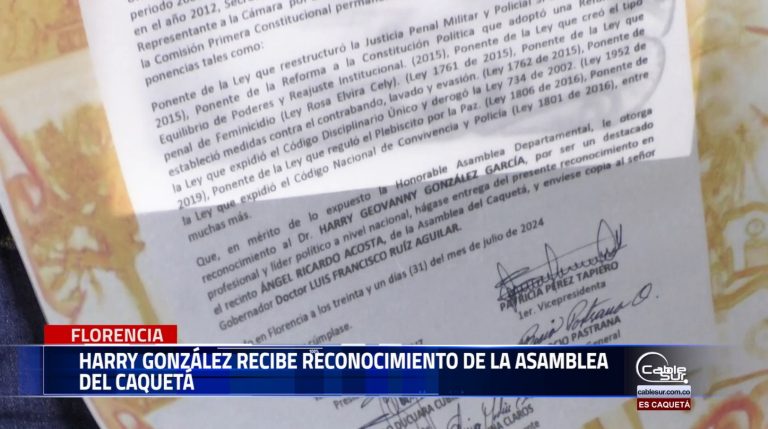 Harry González hizo parte de las 34 personas del género masculino exaltados por su labor y aporte al desarrollo del departamento de Caquetá.