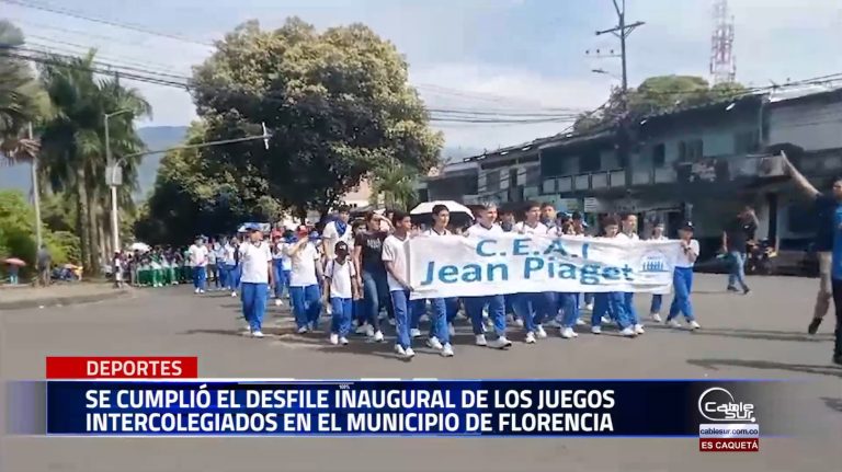 Se cumplió el desfile inaugural de los juegos Intercolegiados en la cuidad de Florencia