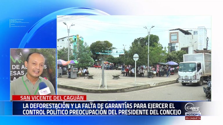 Presidente del concejo de San Vicente del Caguán se refirió a la deforestación y a la falta de seguridad, ya que pese a estar amenazados lo limita en el ejercicio de sus funciones en su municipalidad.