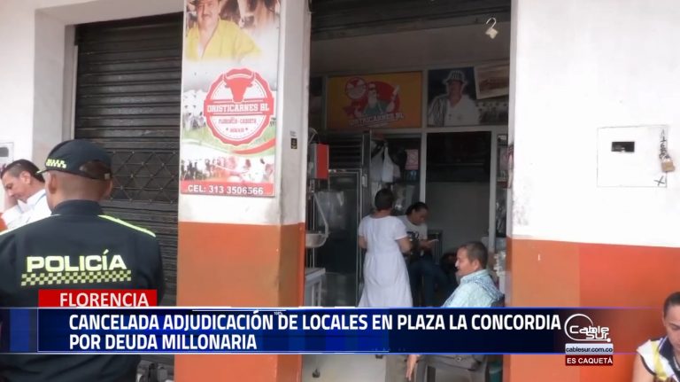 En cumplimiento de la resolución no. 047 del año 2022, la alcaldía de Florencia canceló la adjudicación del local comercial ubicado en la parte exterior de la plaza de mercado la concordia.