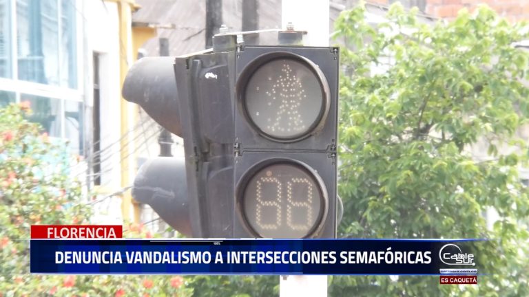 Secretario de transporte y movilidad denuncia vandalismo a semáforos de la ciudad de Florencia.