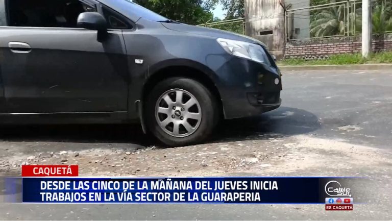 A partir de las cinco de la mañana inicia los trabajos de recuperación de la vía en el sector de la guaraperia.