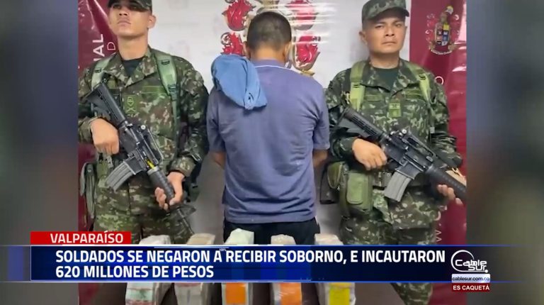 Dos soldados del Ejército Nacional se negaron a recibir un soborno en el municipio de Valparaíso, Caquetá.