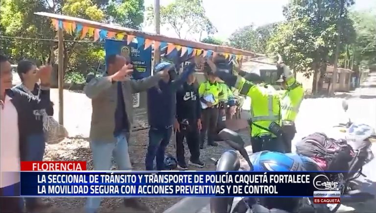 Durante el fin de semana, la seccional de tránsito y transporte del Caquetá desplegó operativos preventivos para garantizar la seguridad en las vías.