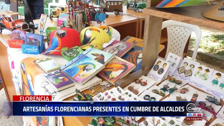 Son ocho los emprendimientos artesanales que se exponen en el marco de la cumbre de alcaldes que se realiza en la ciudad de Florencia.