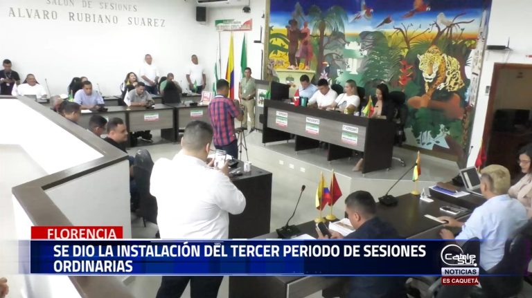 Con la presencia del alcalde de Florencia se dio la instalación del tercer periodo de sesiones ordinarias del concejo capitalino las cuales irán hasta el 30 de noviembre.